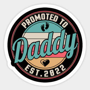 Baby Feet Hearts Promoted To Daddy Est 2022 Papa Dad Husband Sticker